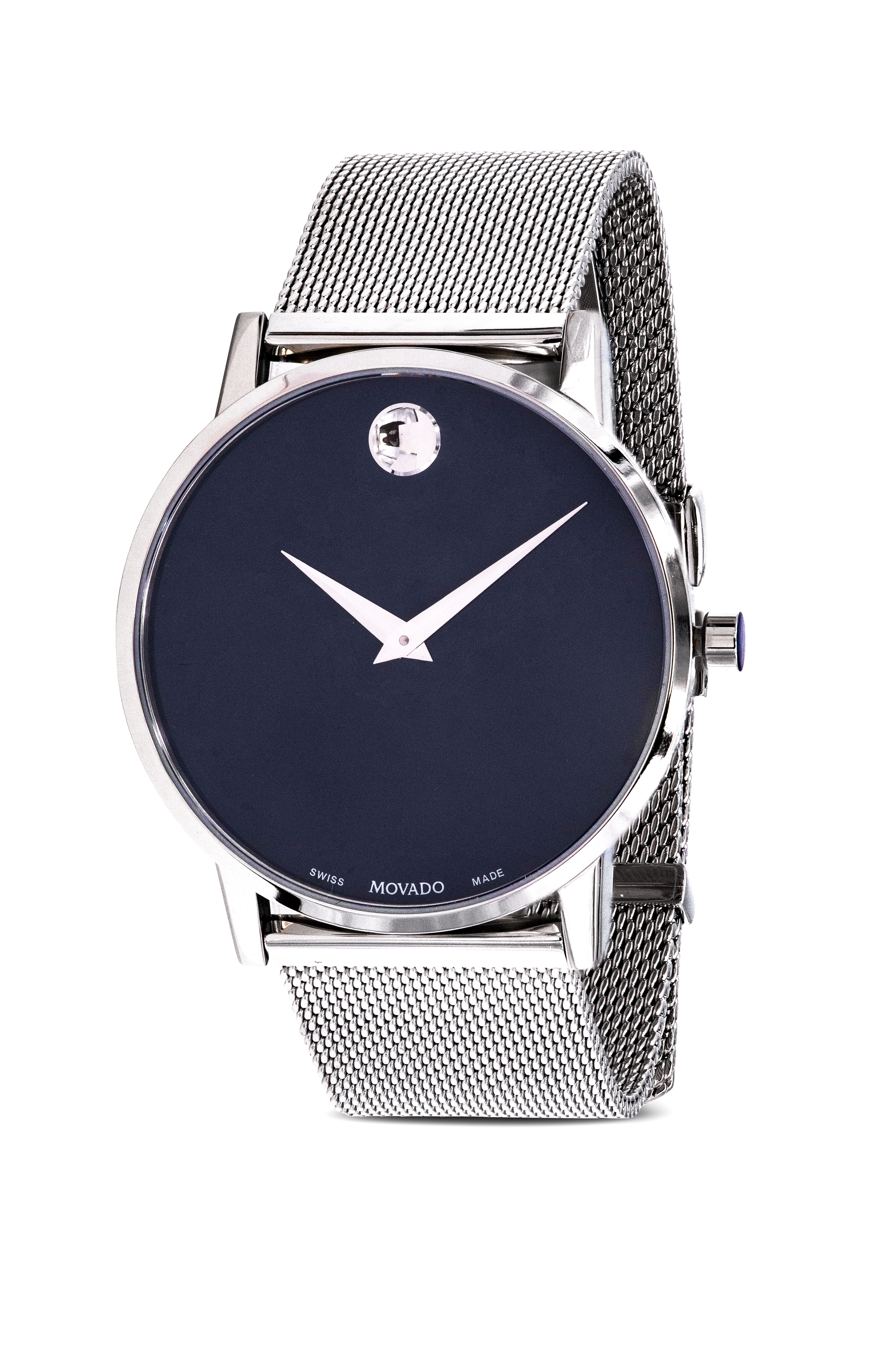 Movado Museum Classic Stainless Steel Mesh Mens Watch 0607349