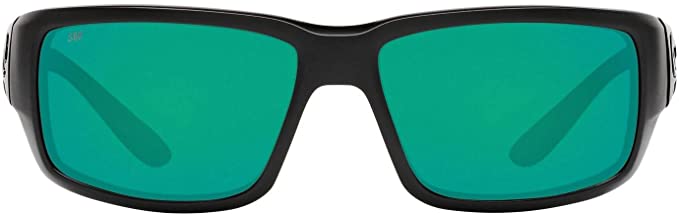 Costa Del Mar Mens Fantail 580G Polarized Rectangular Sunglasses - Blackout/Copper Green Mirrored - 59 mm