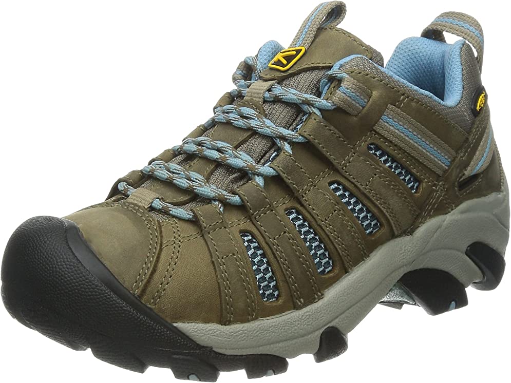 KEEN Womens Voyageur Hiking Shoe - Brindle/Alaskan Blue - 9.5