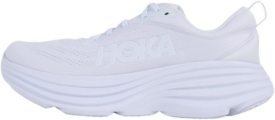 Hoka One Mens Bondi 8 Road Running Shoes - White - 8.5