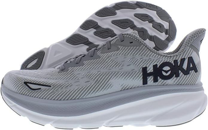 Hoka One Mens Clifton 9 Road Running Shoes - Harbor Mist/Black - 10