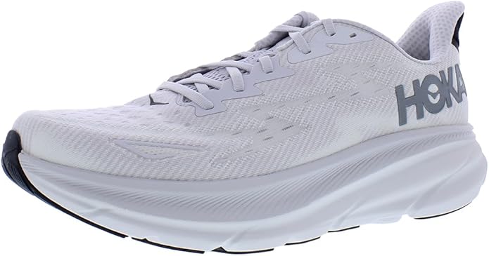 Hoka One Mens Clifton 9 Road Running Shoes - Nimbus Cloud/Steel Wool - 10