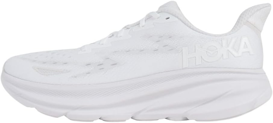 Hoka One Mens Clifton 9 Road Running Shoes - White - 10.5