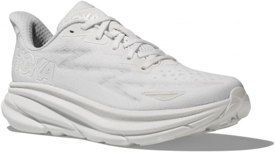 Hoka One Womens Clifton 9 Road Running Shoes - White - 6.5