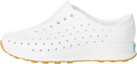 Native Robbie Child Sneaker - Shell White/Shell White/Mash Speckle Rubber - J4