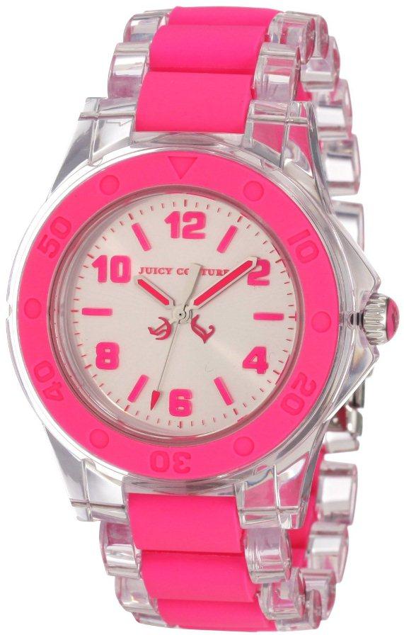 Juicy Couture Rich Girl Neon Pink Silicone Ladies Watch 1900867