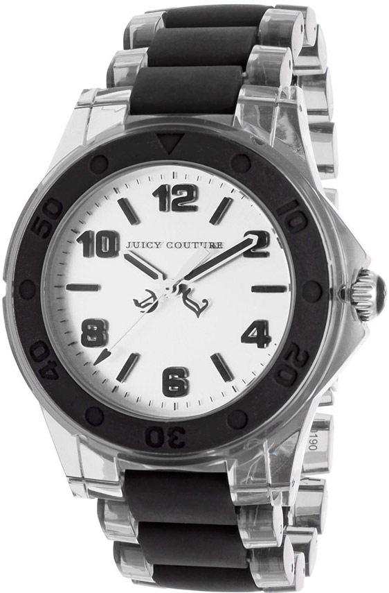 Juicy Couture Rich Girl Clear And Black Silicone Ladies Watch 1900870