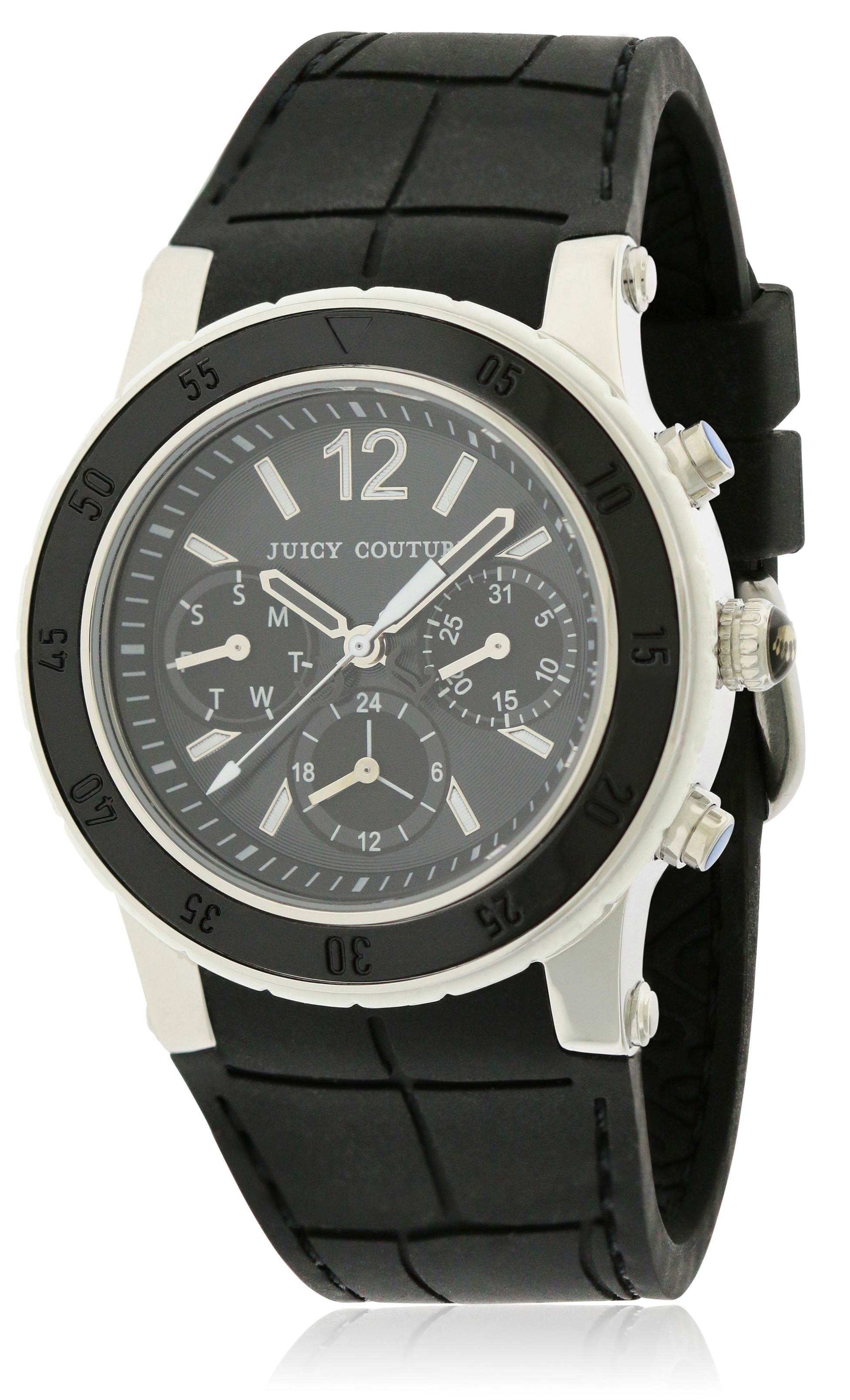 Juicy Couture HRH Black Rubber Ladies Watch 1900899