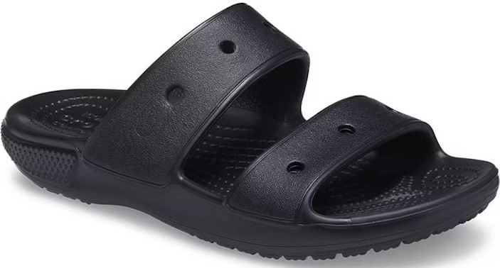 Crocs Unisex Classic Two-Strap Slide Sandals - Black - M8/W10