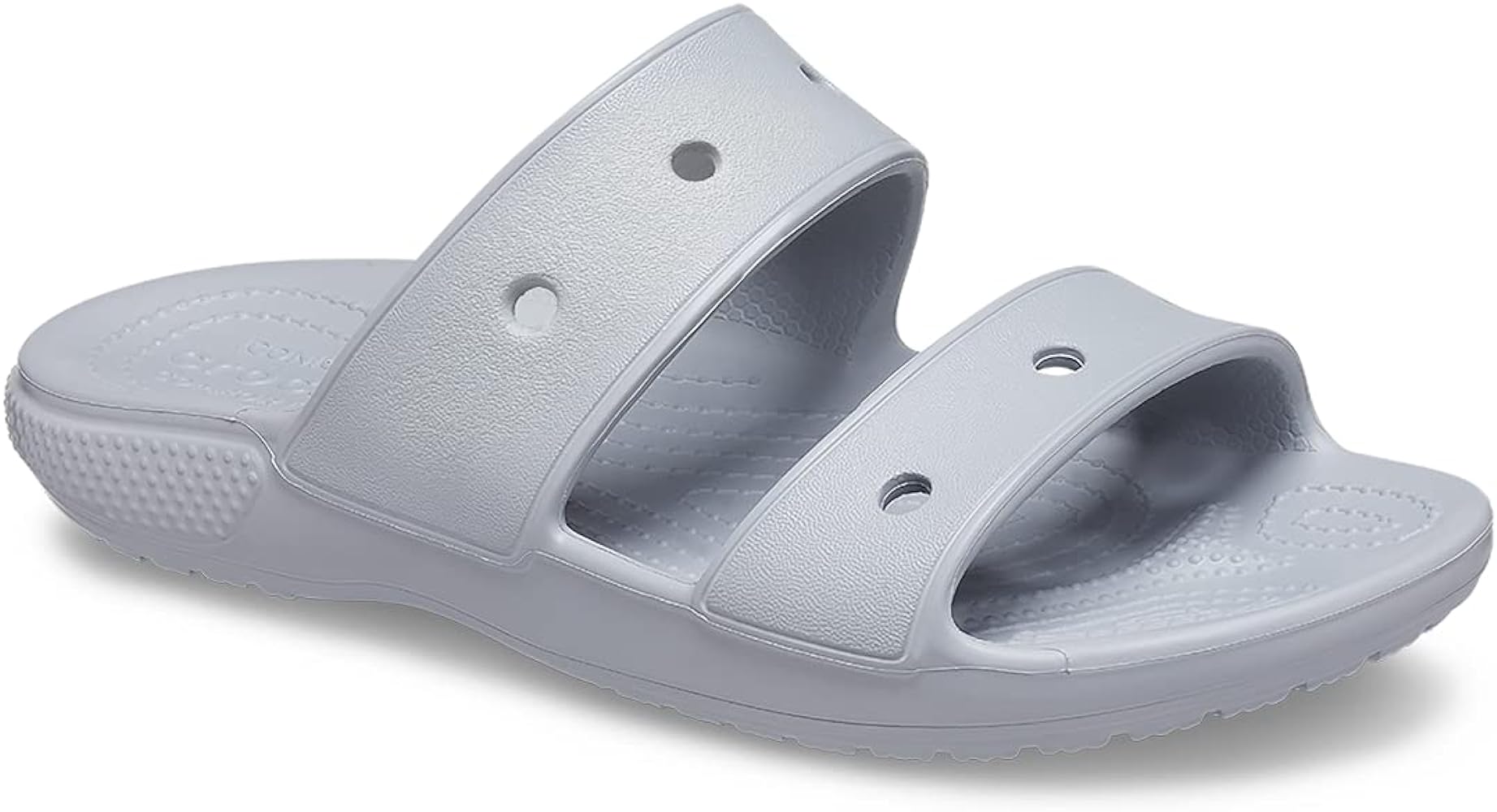 Crocs Unisex Classic Two-Strap Slide Sandals - Light Grey - M7/W9