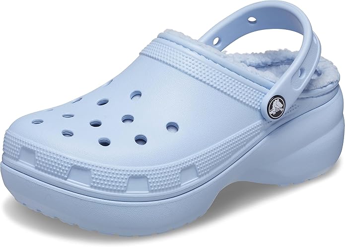 Crocs Womens Classic Platform Lined Clog - Blue Calcite - 11