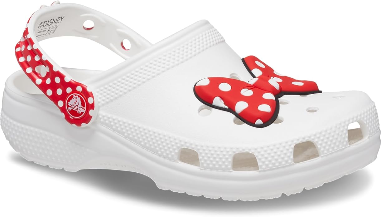 Crocs Kids Disney Minnie Mouse Classic Clog - White/Red - C11