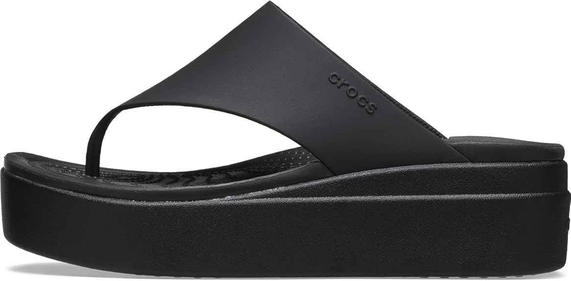 Crocs Womens Brooklyn Flip Slippers - Black - 10