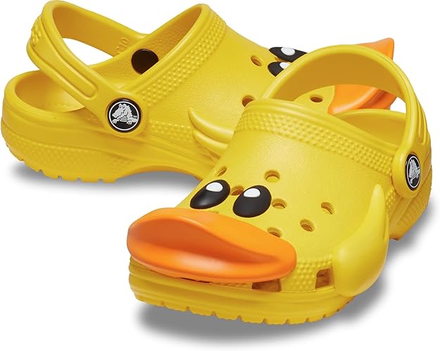 Crocs Toddlers Classic IAM Rubber Ducky Clog - Sunflower - C10