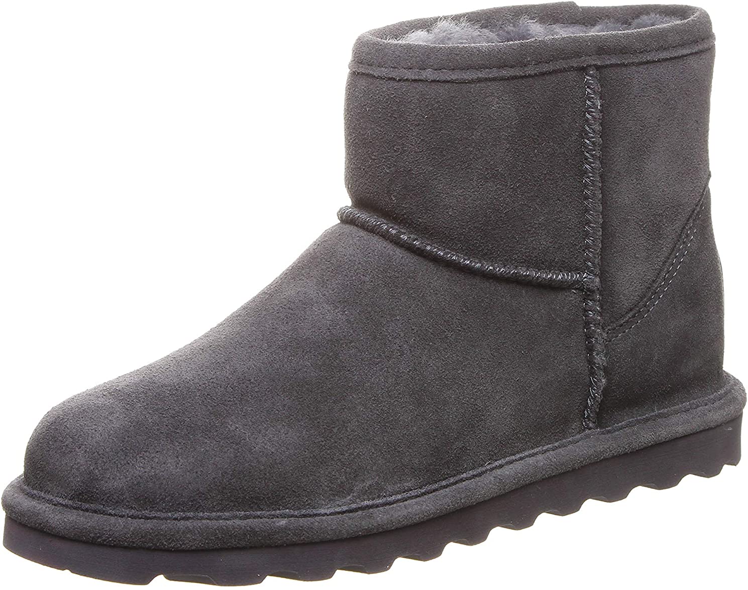 BEARPAW Womens Alyssa Ankle Boot - Charcoal - 10