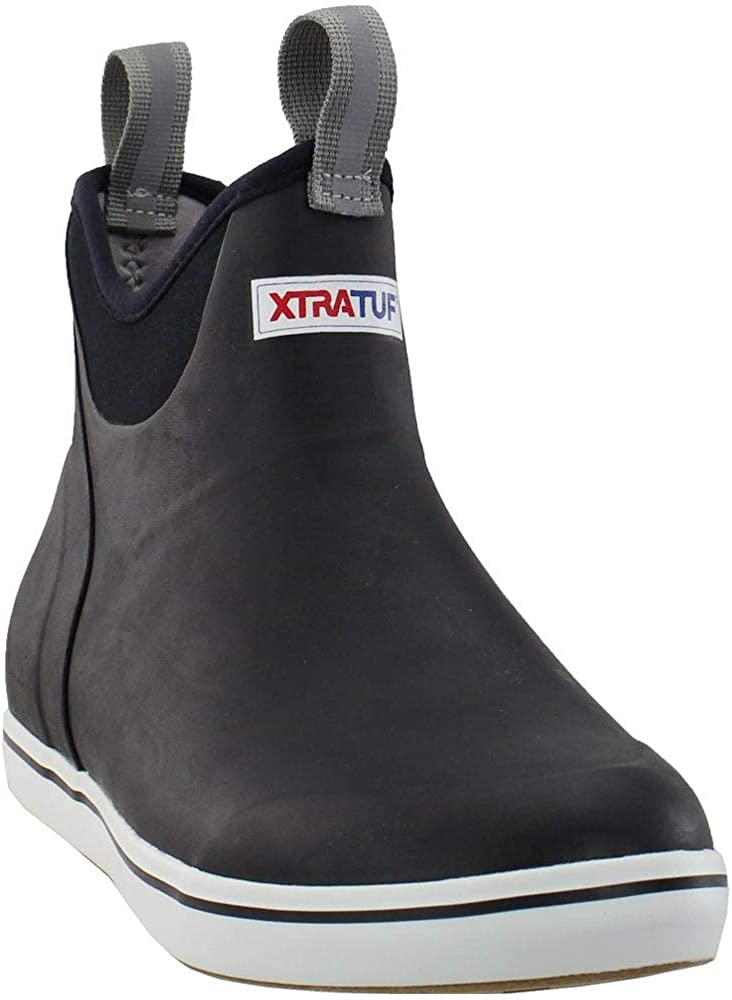 XTRATUF Performance Series 6 Inch Mens Full Rubber Ankle Deck Boots - Black - Size 12