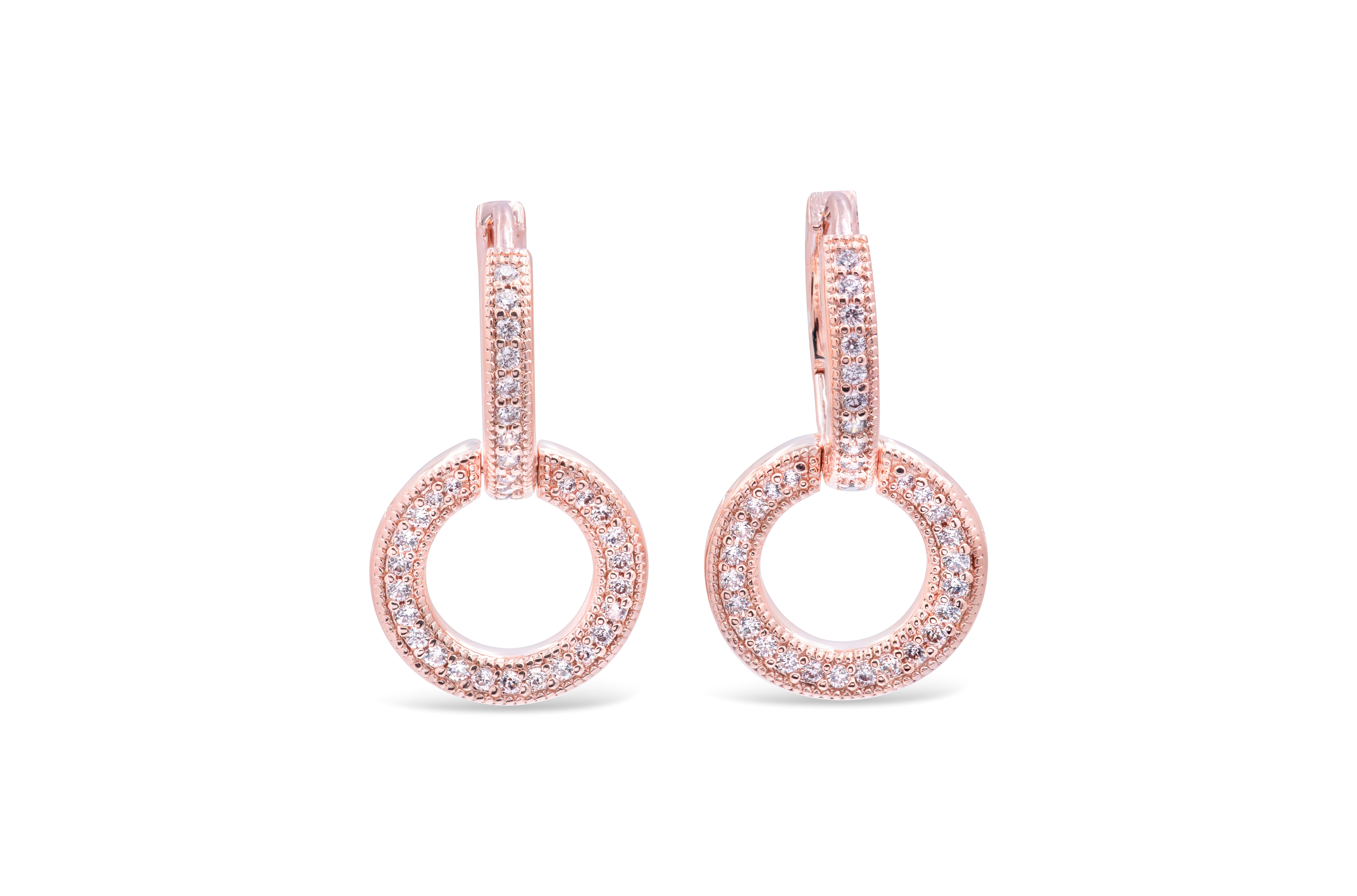 Pandora Sparkling Double Hoop Earrings