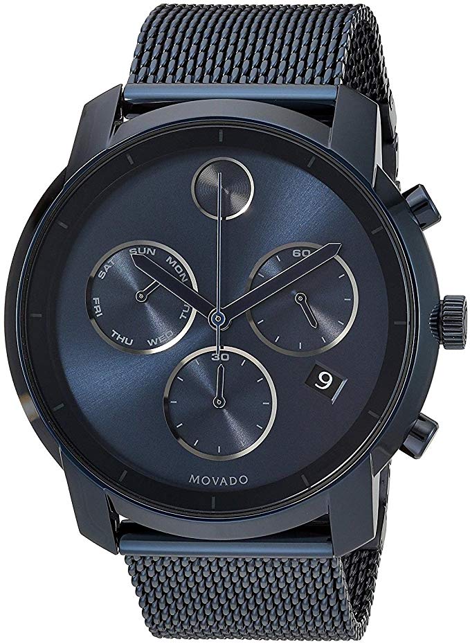 Movado Bold Ink Blue Chronograph Mens Watch 3600403