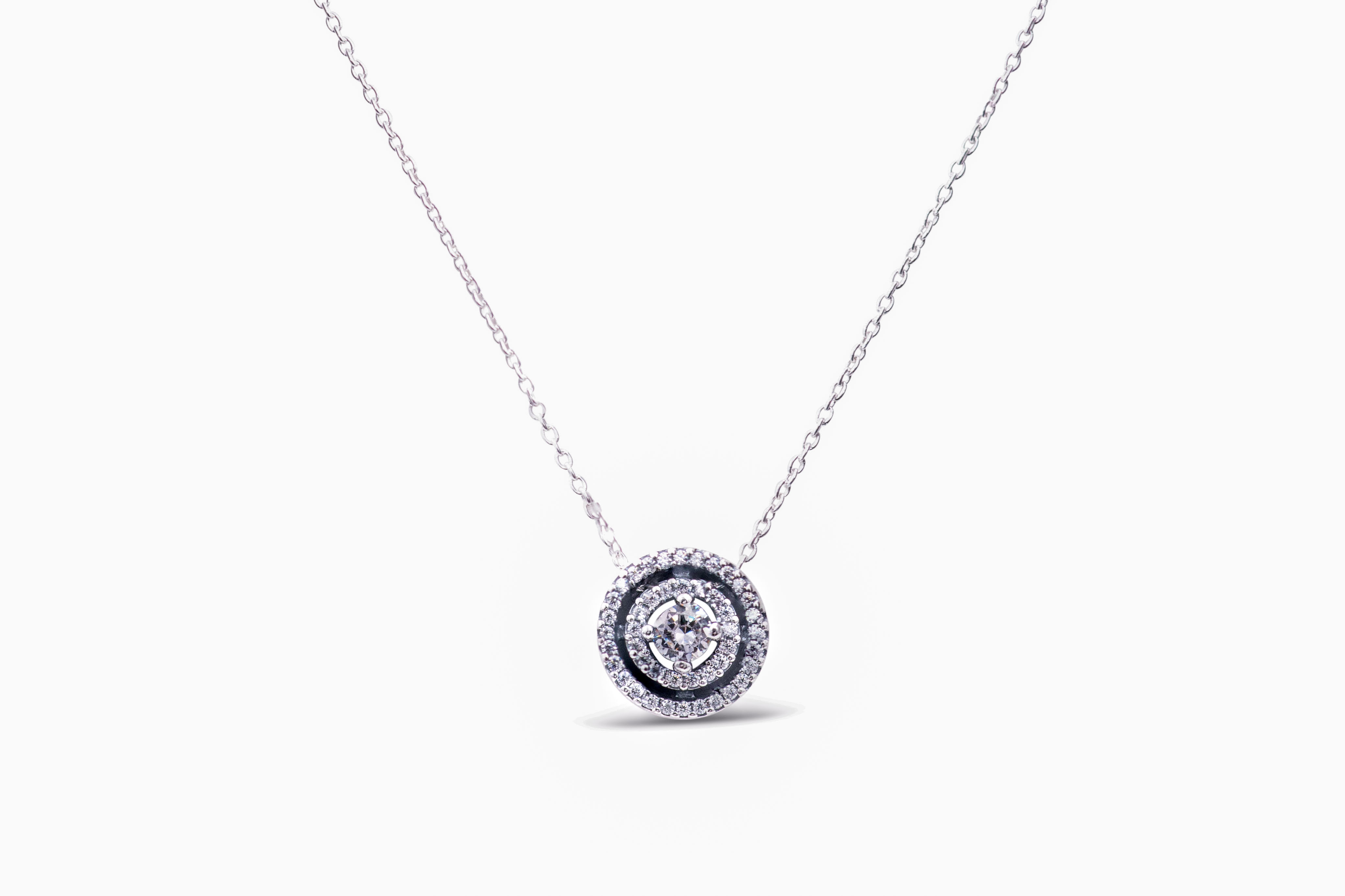 Pandora Sparkling Double Halo Collier Necklace