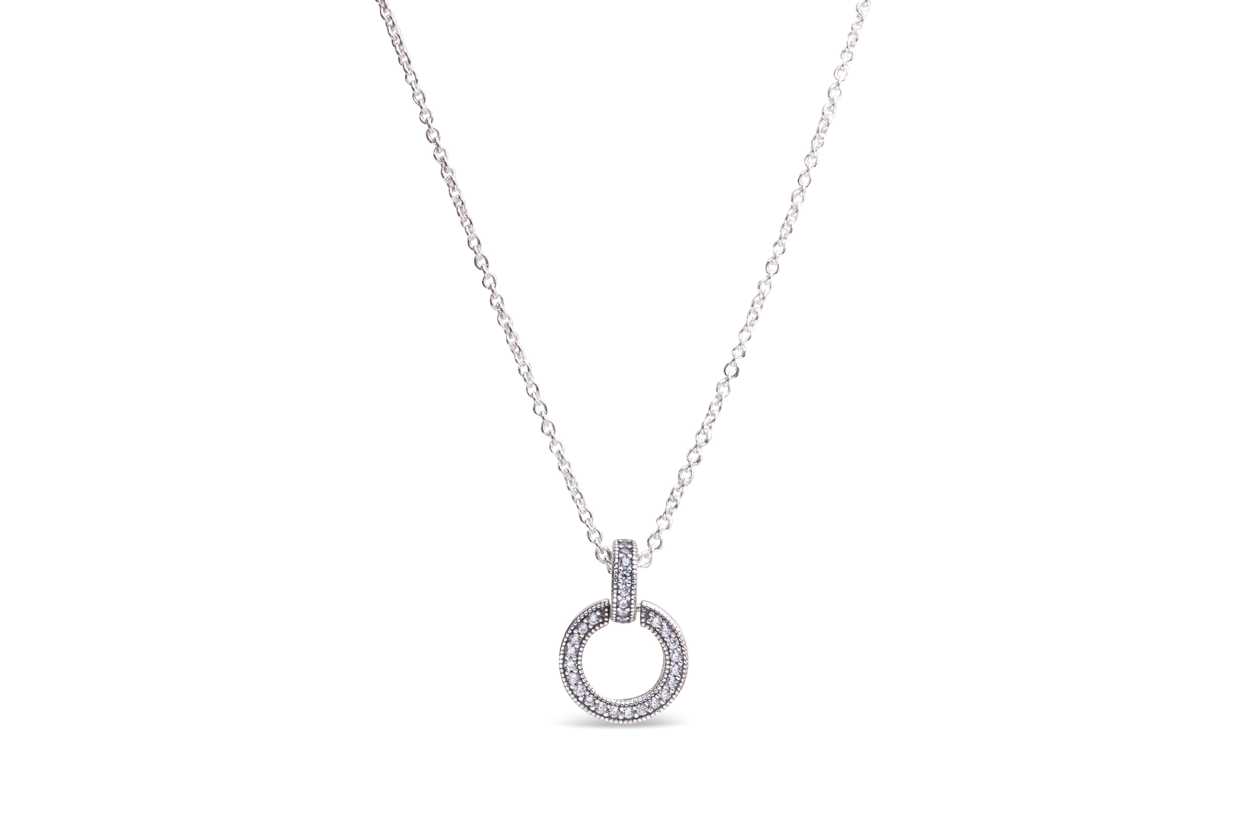 Pandora Double Circle Pendant & Necklace