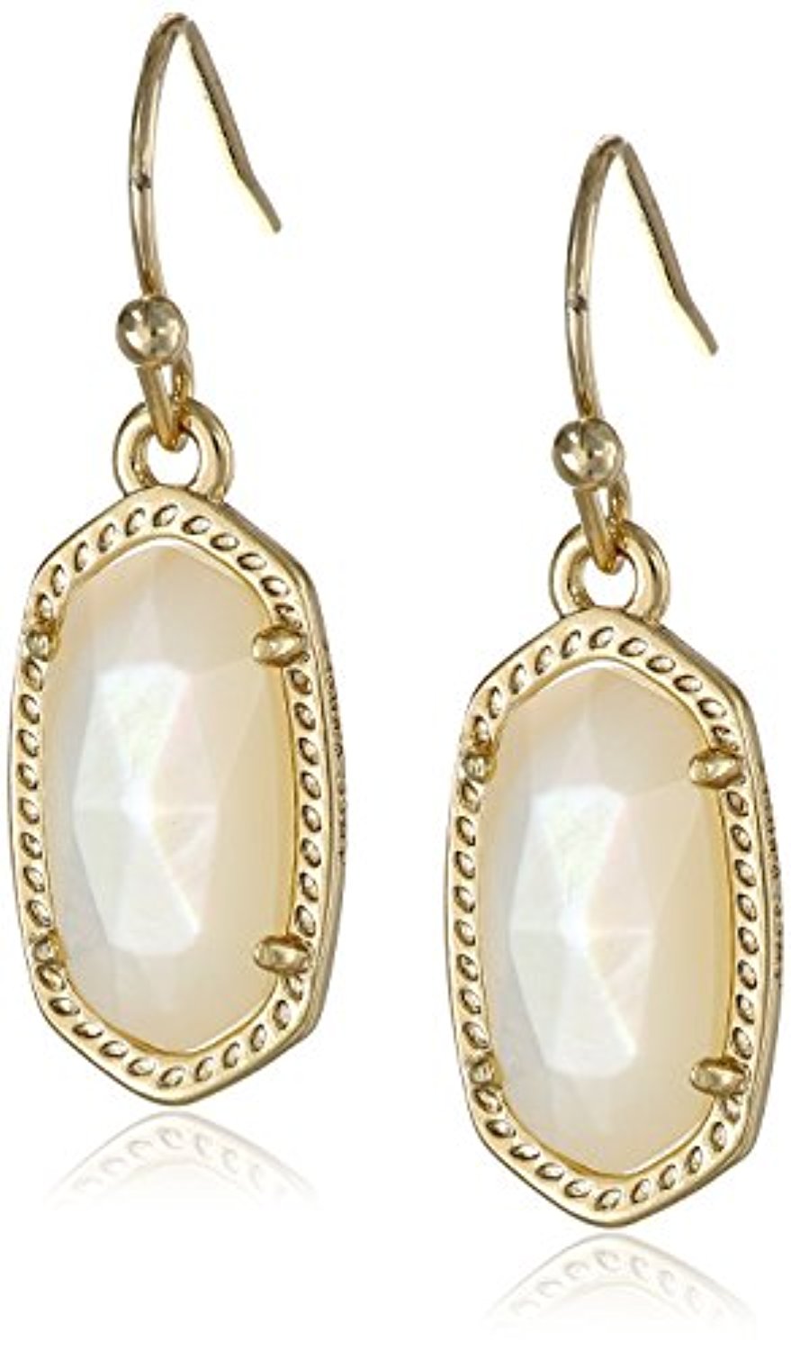 Kendra Scott Signature Lee Gold Plated Mother-Of-Pearl Drop Earrings - 4217711442