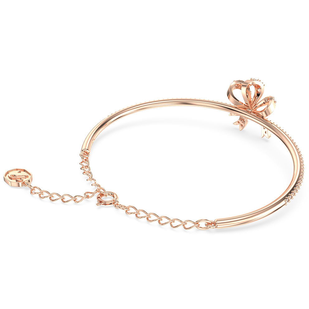 Swarovski Volta Bangle Bow White Rose Gold-tone Plated