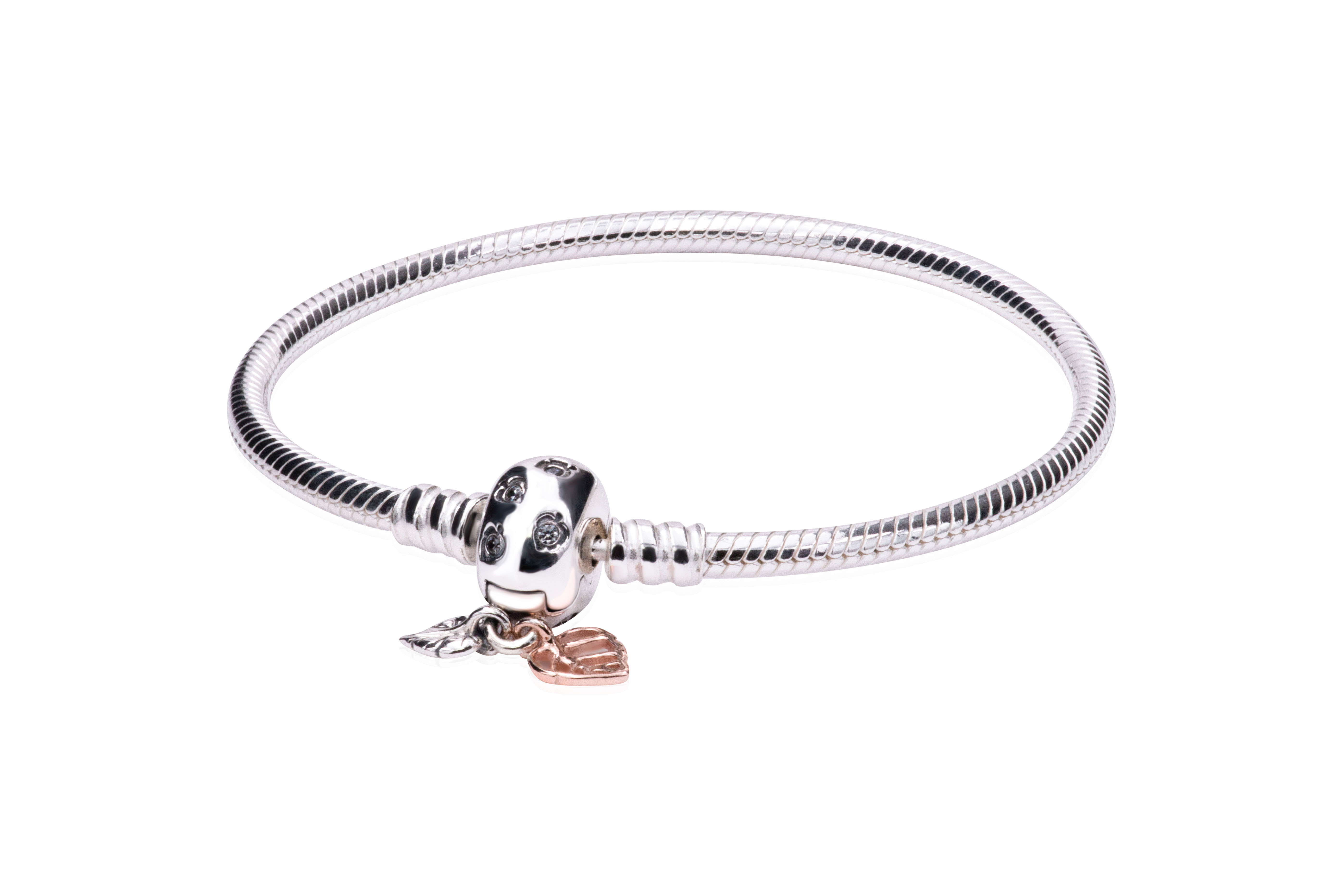 PANDORA Pandora Moments Leaves & Snake Chain Bracelet Size 23 - 588333CZ-23
