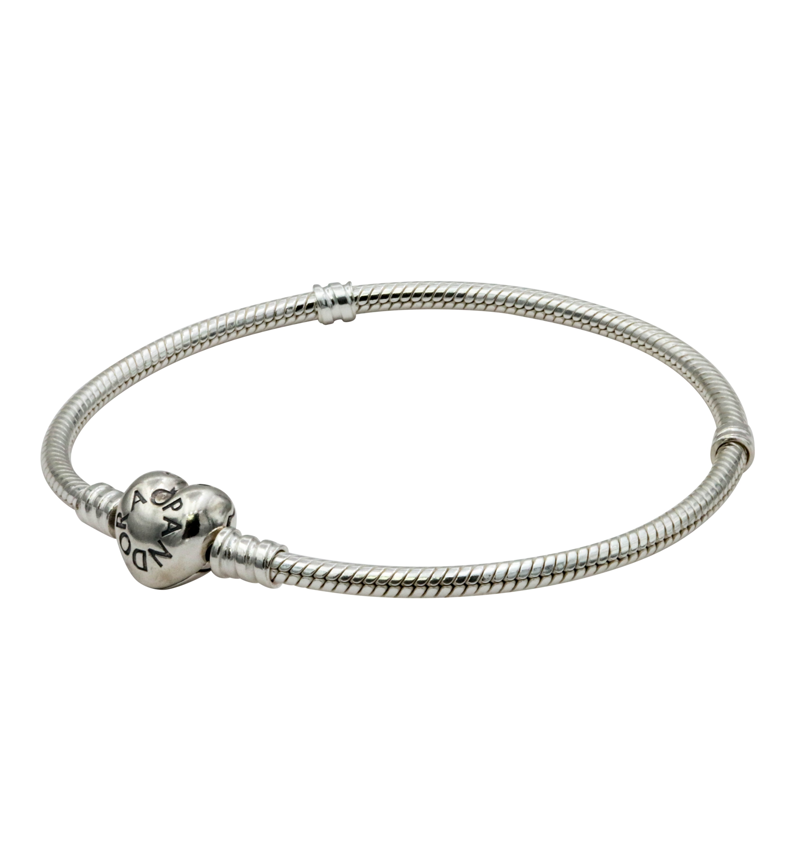 Pandora Pandora Moments Heart Clasp Snake Chain Bracelet