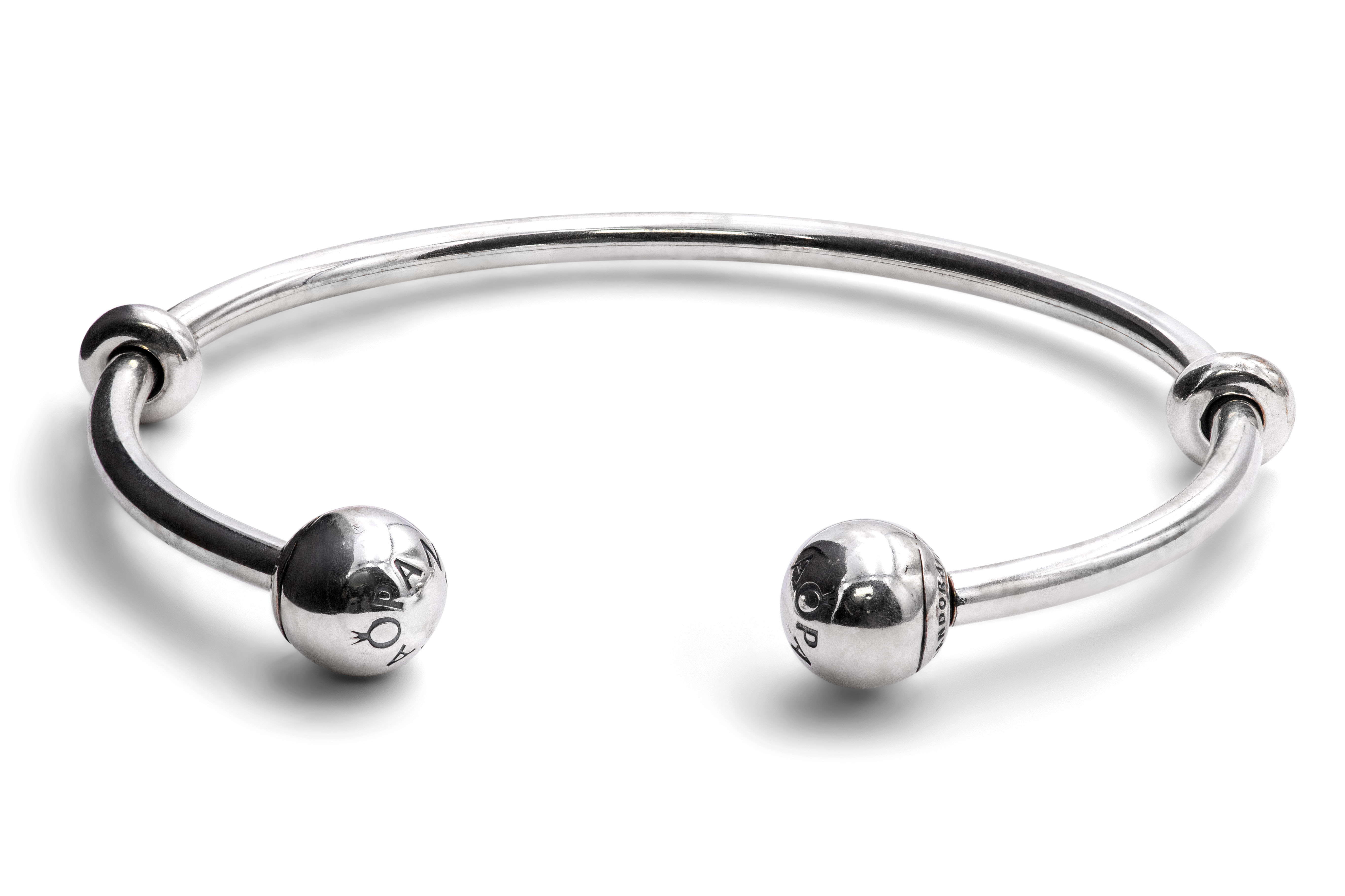 Pandora Moments Silver Open Bangle - 596477-1