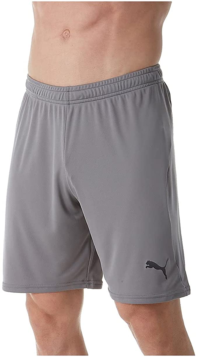 PUMA Mens Liga Core Shorts - Steel Gray/Black - X-Large