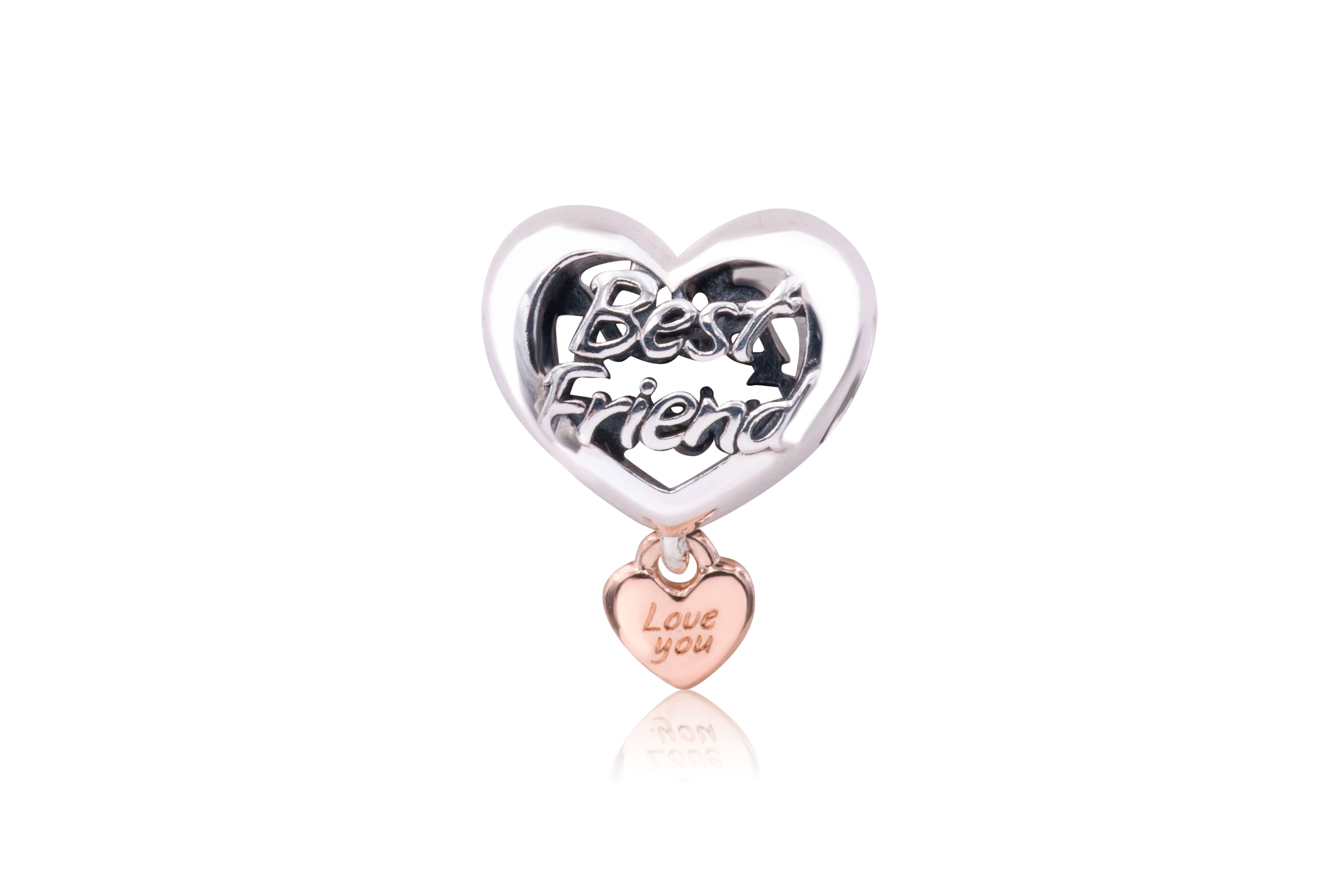 Pandora Love You Best Friend Heart Charm