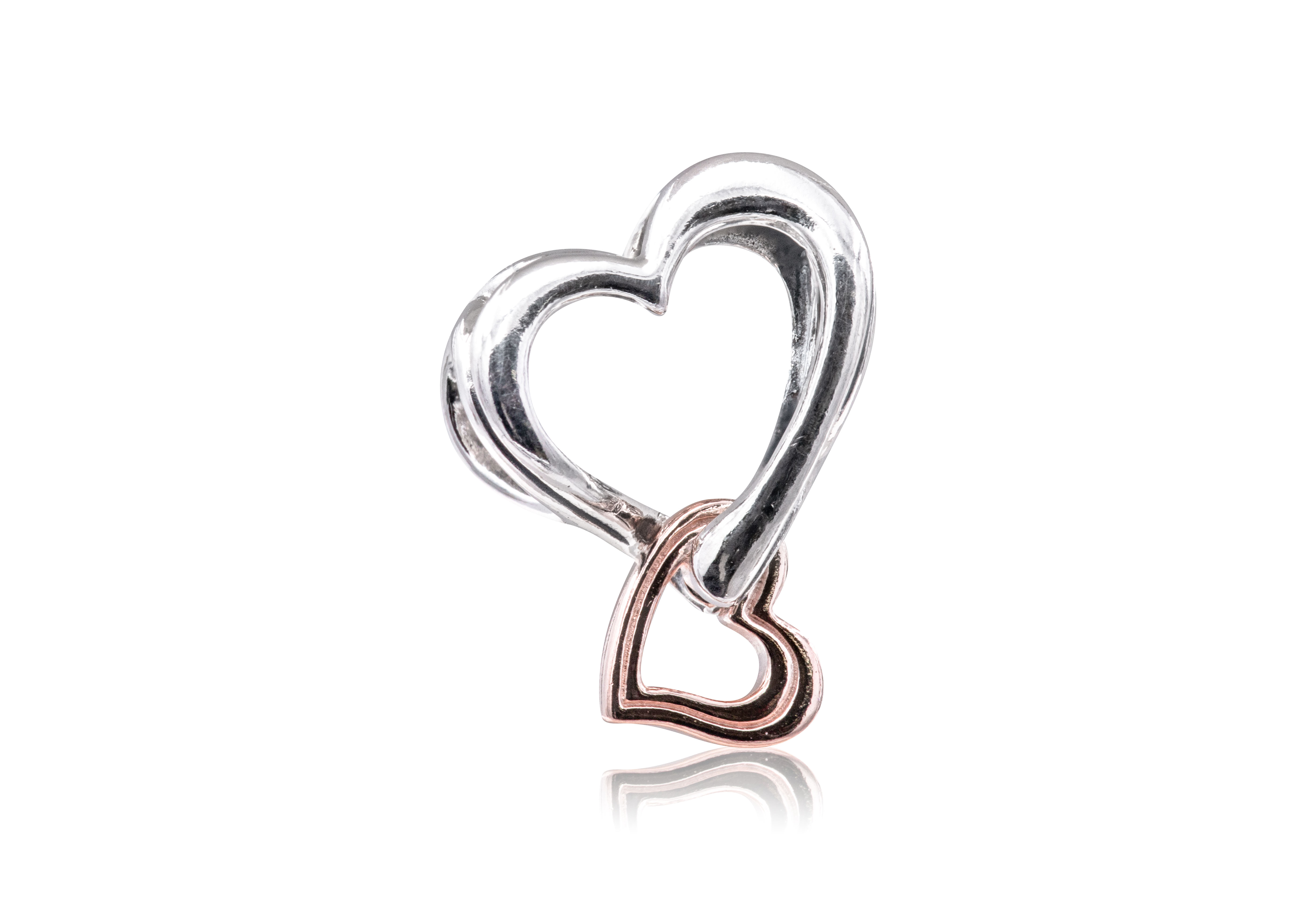 Pandora Two-tone Openwork Infinity Heart Charm