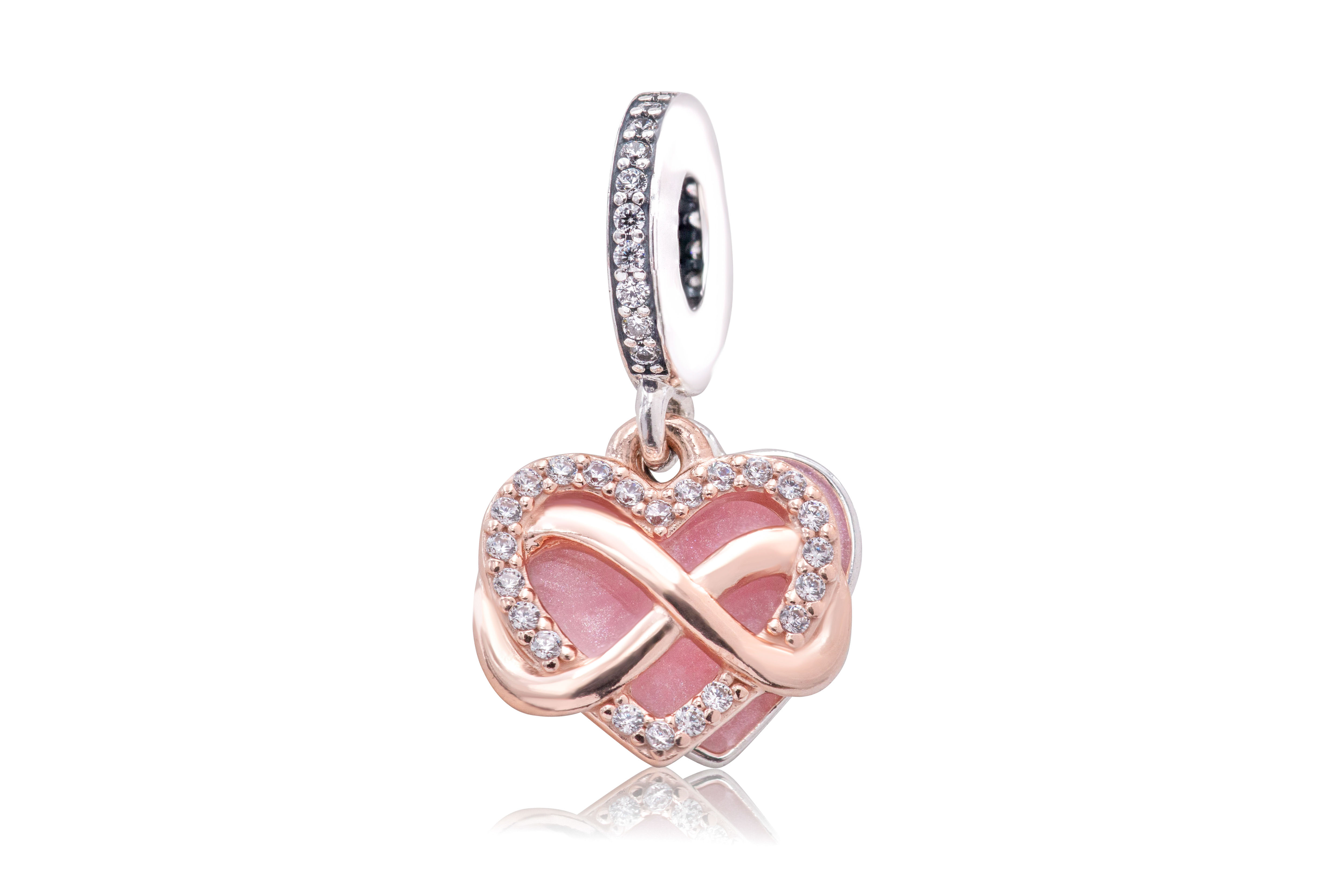 Pandora - Sparkling Infinity Heart Dangle Charm - 788878C01