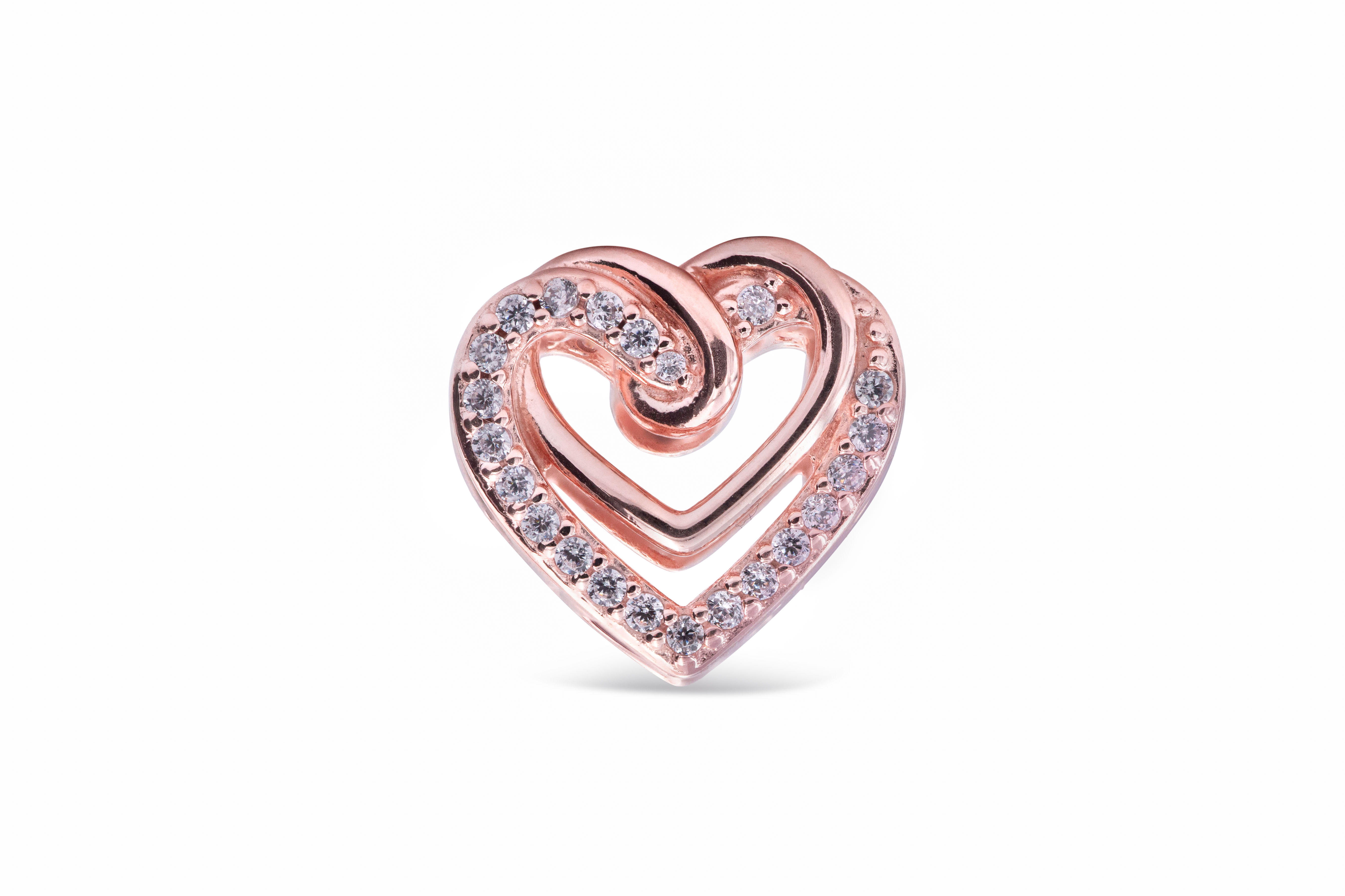 Pandora People Sparkling Entwined Hearts Charm - 789270C01