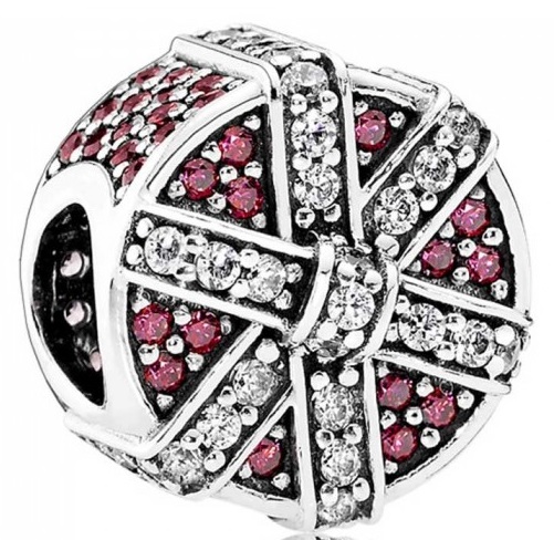 Pandora Red Shimmering Gift Charm - 792006CZR