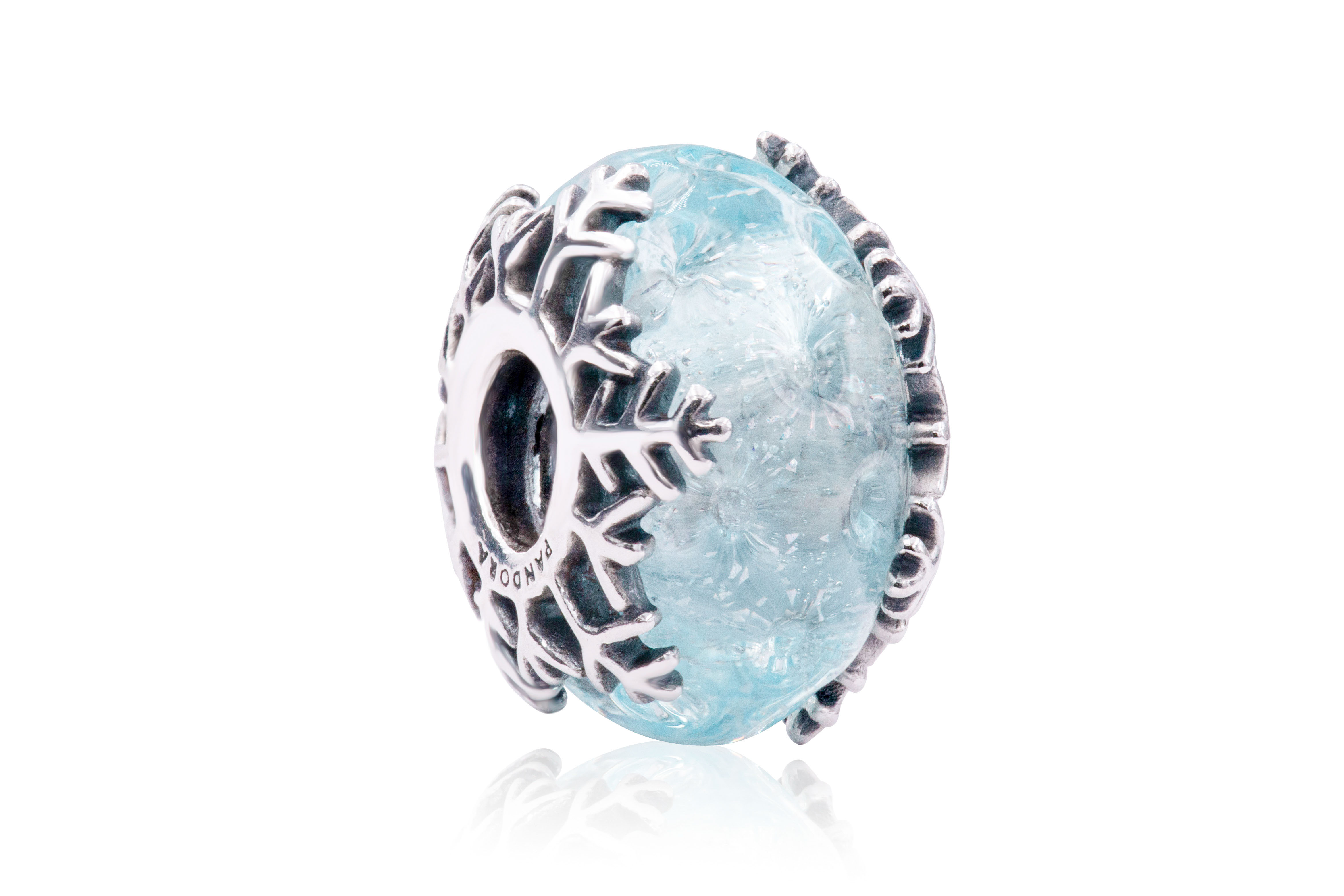 Pandora Winter Blue Snowflake Murano Charm