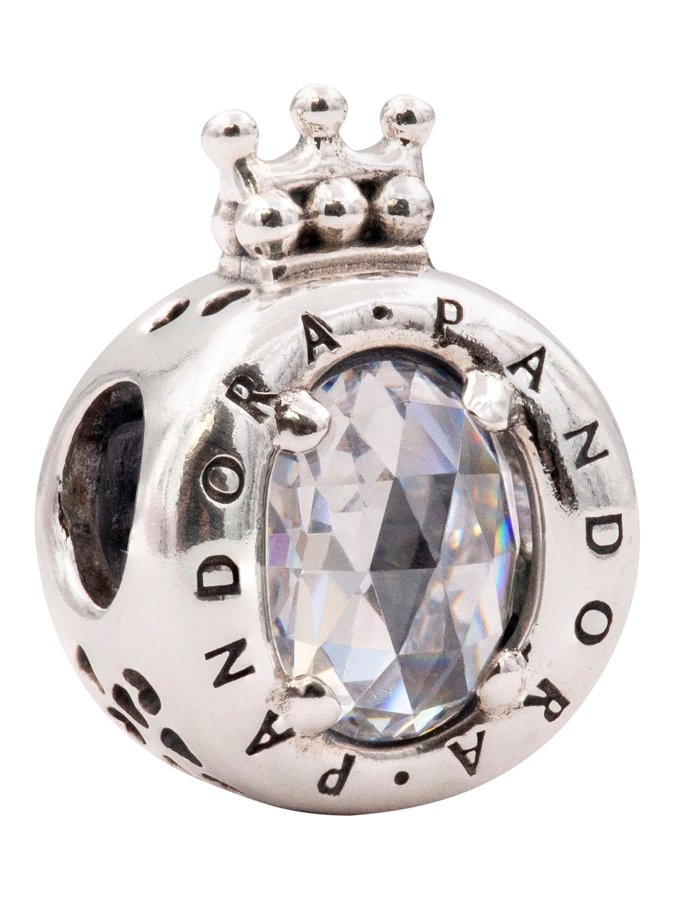 PANDORA Crown O Sterling Silver Charm With Clear Cubic Zirconia - 798266CZ
