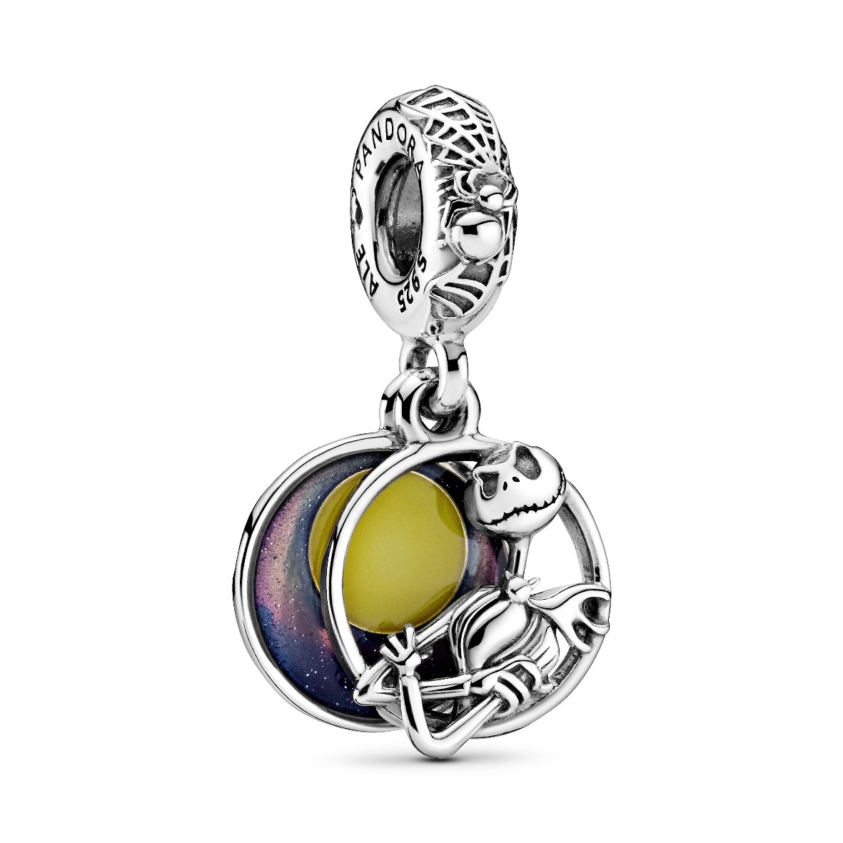 PANDORA Disney Nightmare Before Christmas Blue & Yellow Enamel Charm