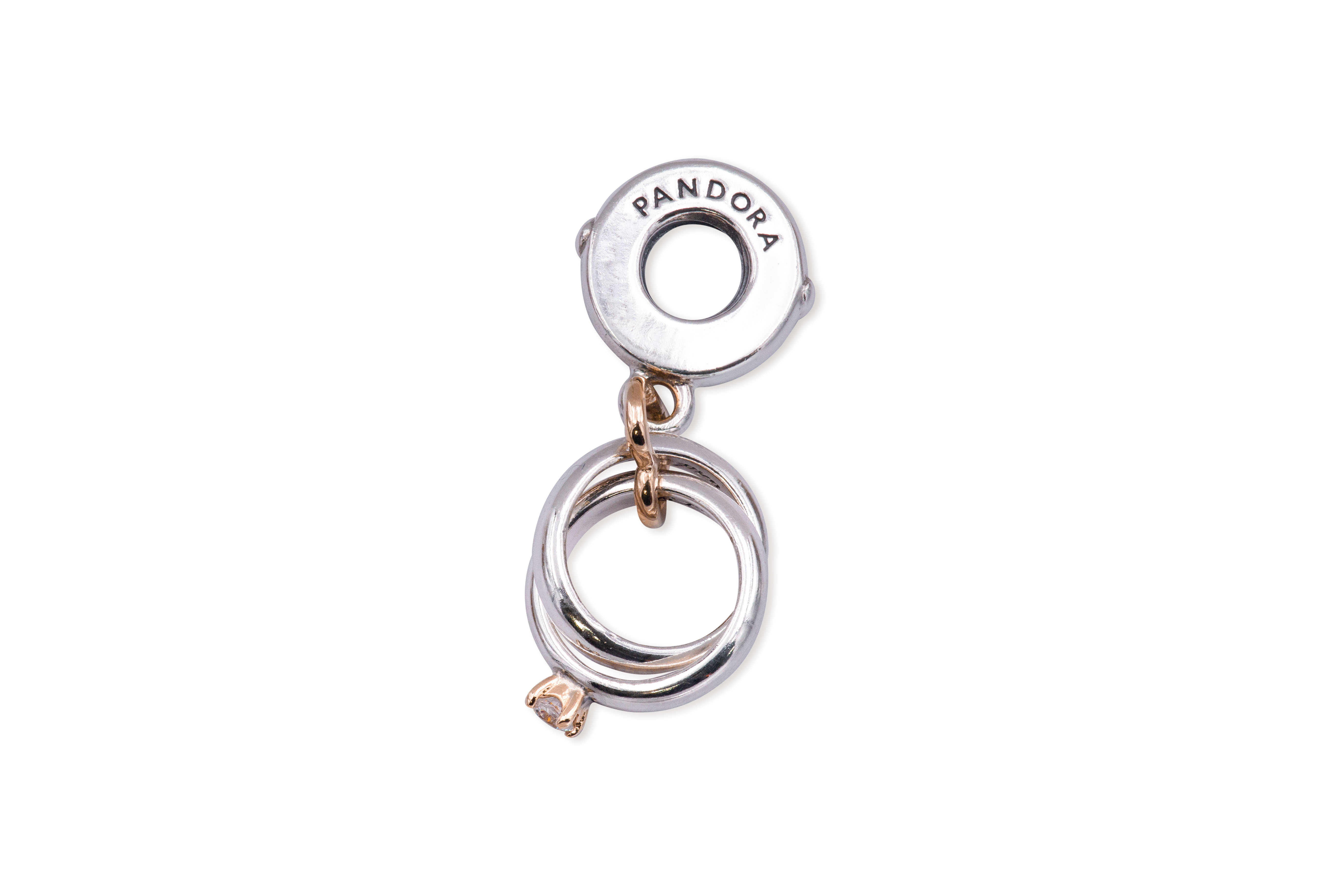 Pandora Two-Tone Wedding Rings Dangle Charm