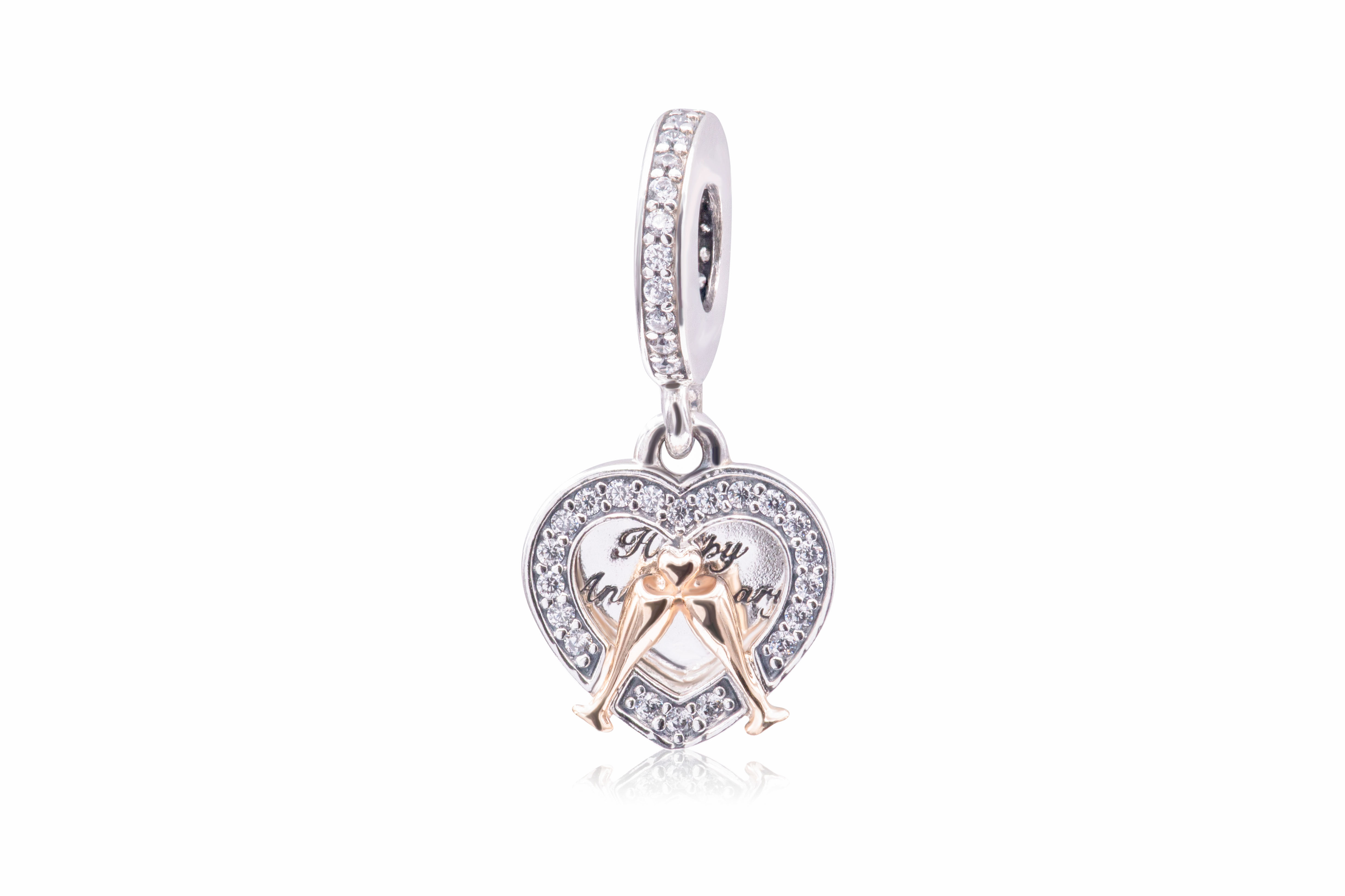 Pandora Two-Tone Happy Anniversary Dangle Charm