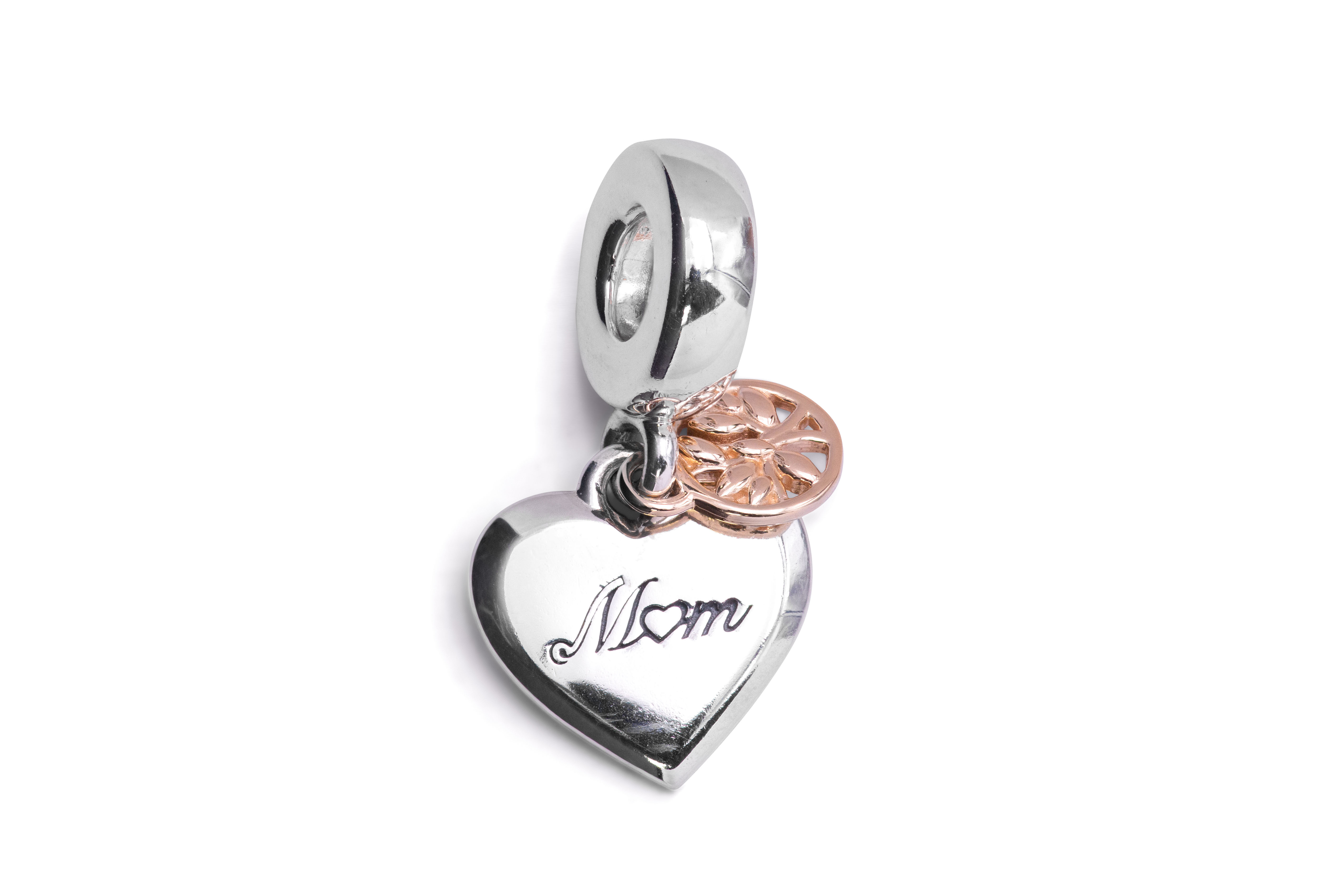 Pandora Two-tone Family Tree & Heart Dangle Charm