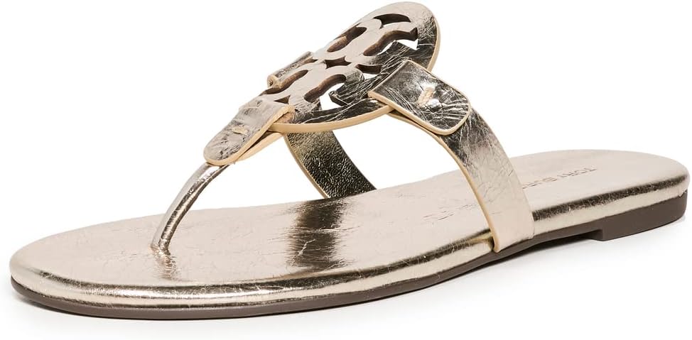 Tory Burch Womens Miller Soft Sandals - Spark Gold - 8.5