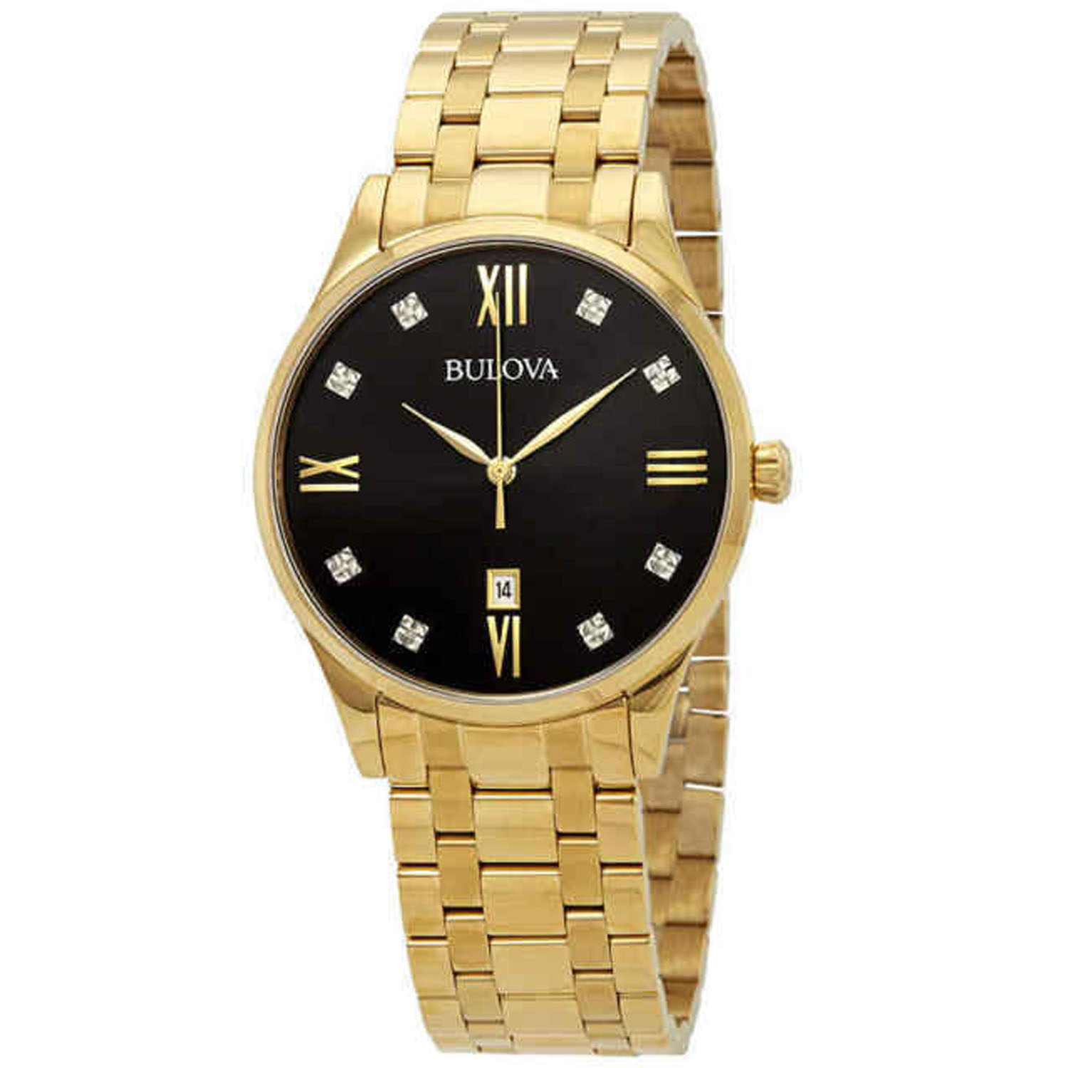 Bulova Gold-Tone Stainless Steel Mens Watch 97D108