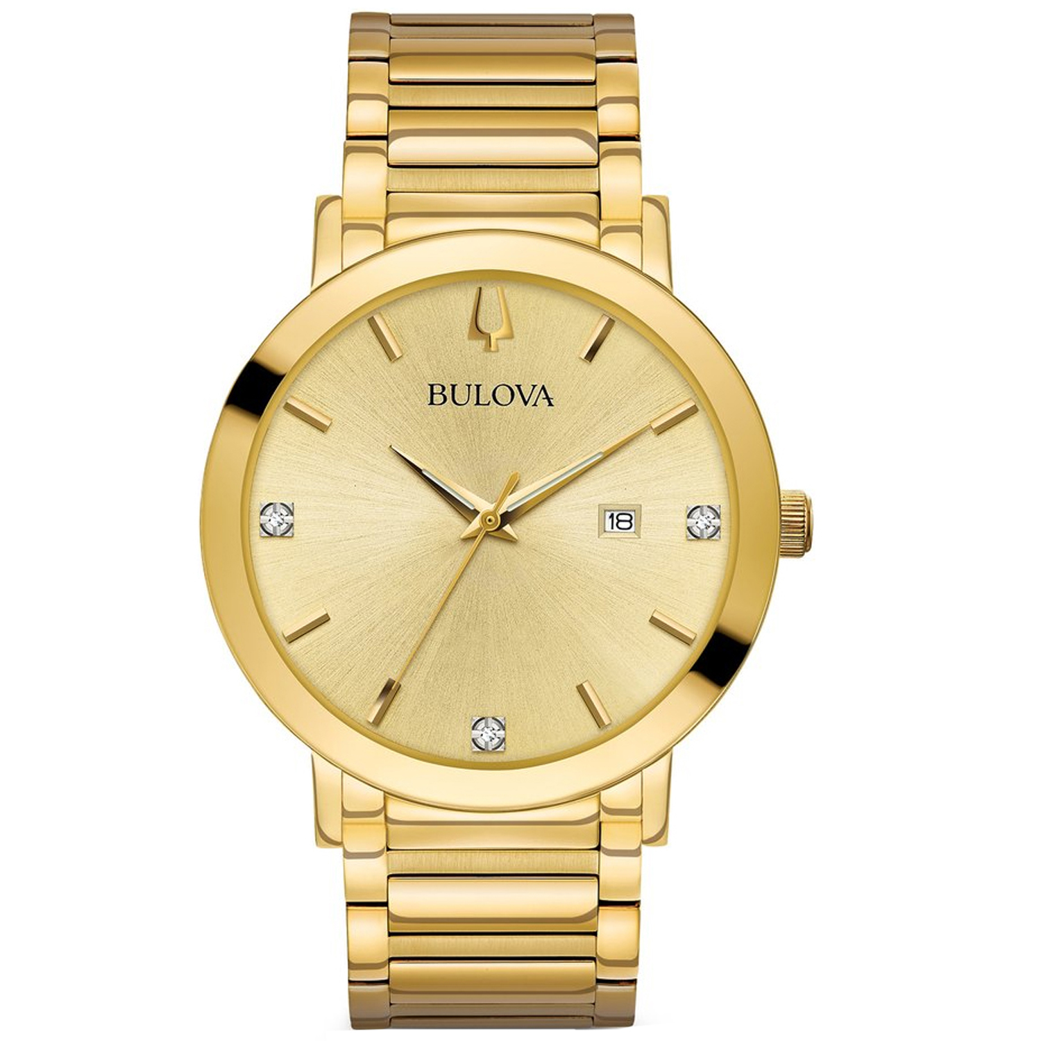 Bulova Modern Gold-Tone Stainless Steel Mens Watch 97D115