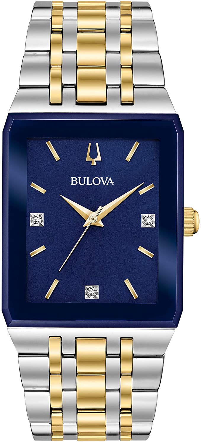 Bulova Quadra Two-Tone Mens Watch 98D154