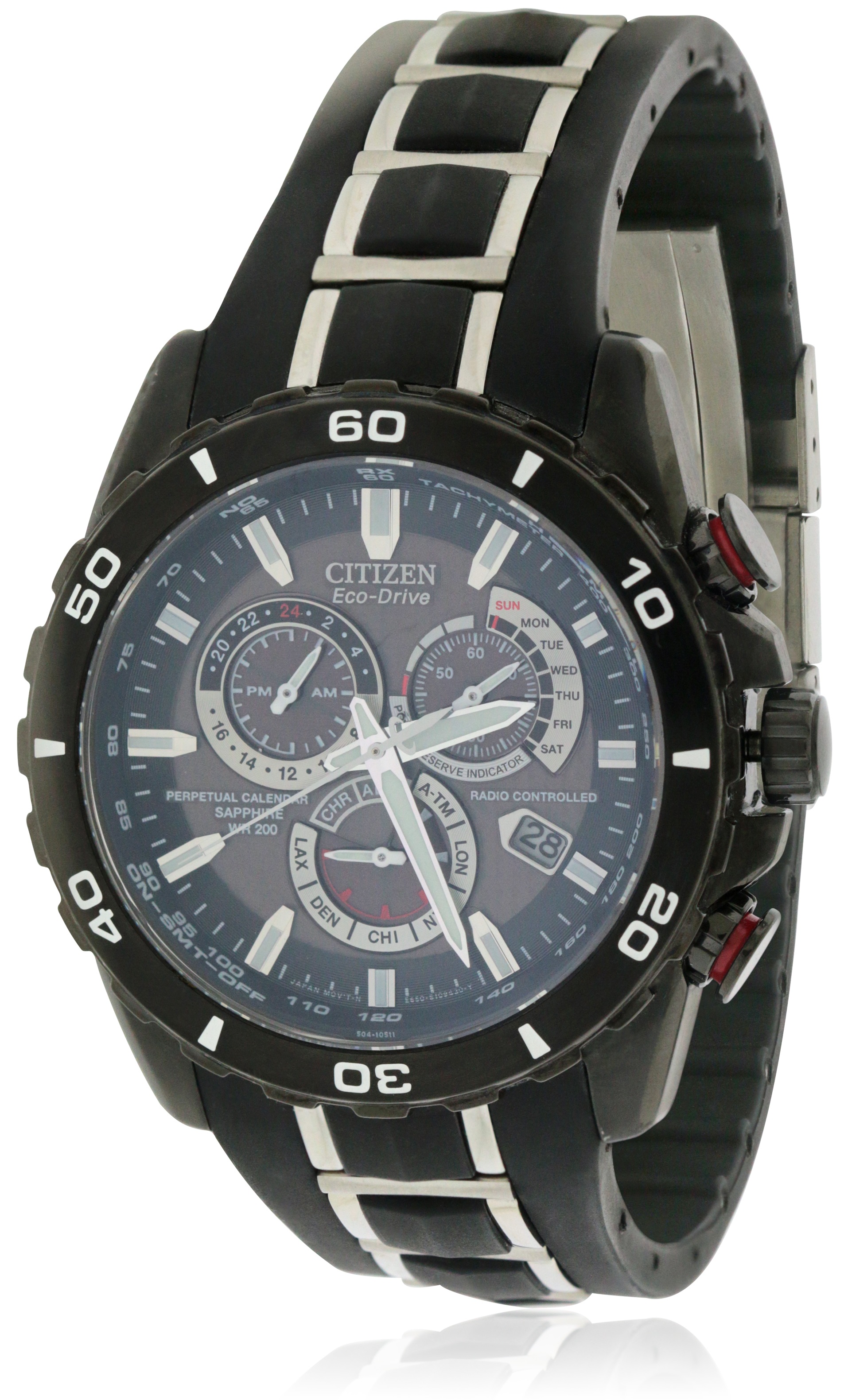 Citizen (Open Box) Eco-Drive Limited Perpetual Chrono Atomic A-T Mens Watch AT4027-06E