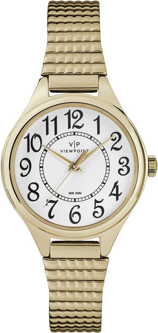 Timex Viewpoint Gold-Tone Stainless Steel Expansion Ladies Watch CC3D82200