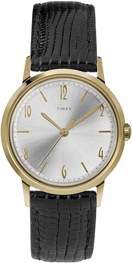 Timex Marlin Hand-Wound 34mm Leather Ladies Watch TW2T18400