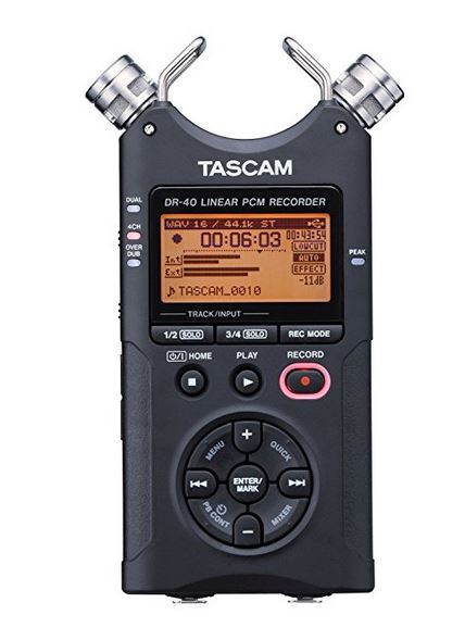 TASCAM 4-Track Portable Digital Recorder DR-40 - (Open Box)
