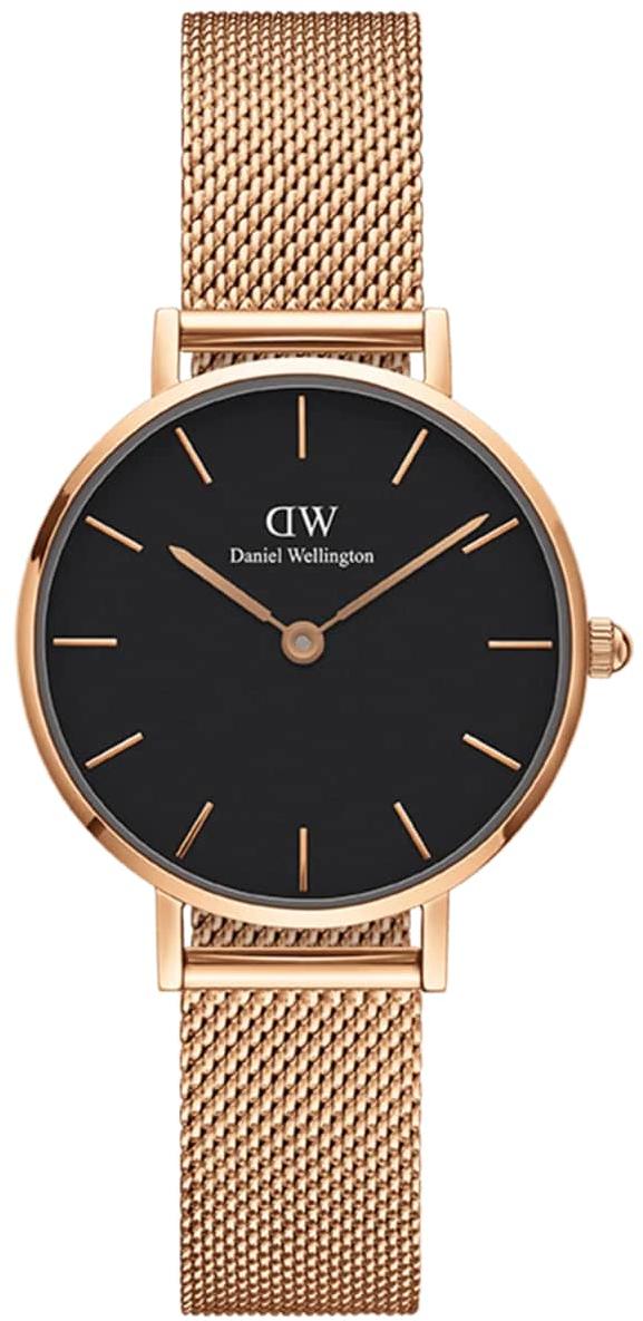 Daniel Wellington Petite Melrose Black Rose Gold Ladies Watch